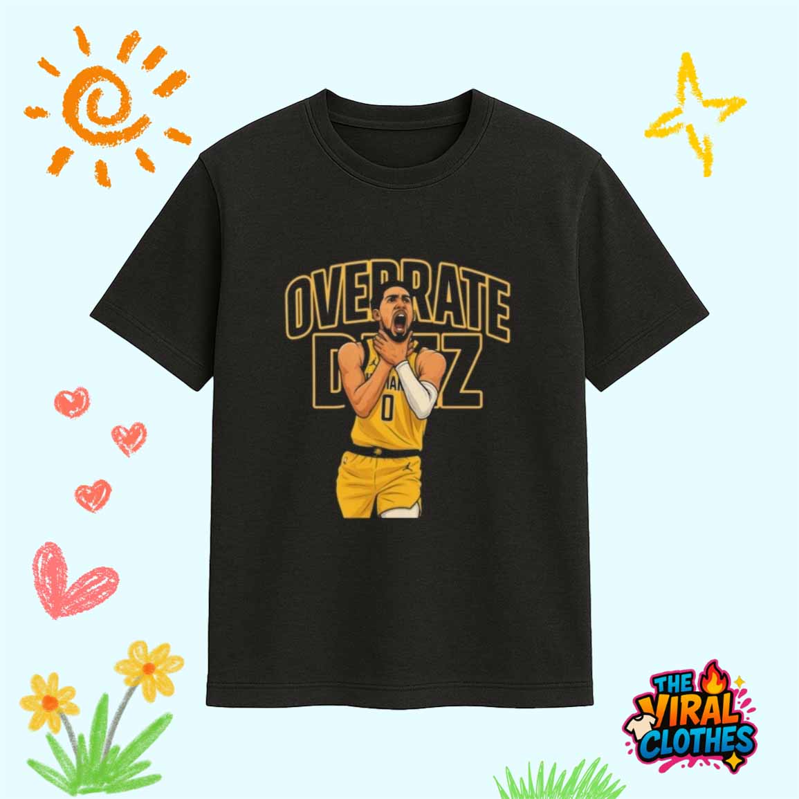 Haliburton Choke Overrate Deez Shirt 1 Haliburton Choke Overrate Deez Shirt