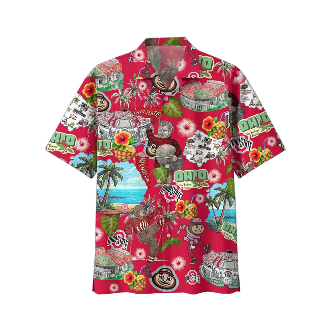 Ohio State Buckeyes 2025 Hawaiian Shirt 2 Ohio State Buckeyes 2025 Hawaiian Shirt