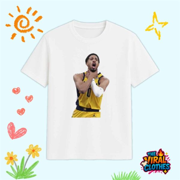 Tyrese Haliburton Choke Sign Game 1 Shirt