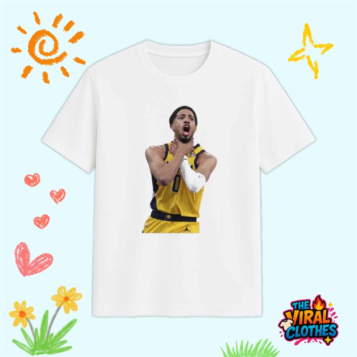 Tyrese Haliburton Choke Sign Game 1 Shirt 1 Tyrese Haliburton Choke Sign Game 1 Shirt