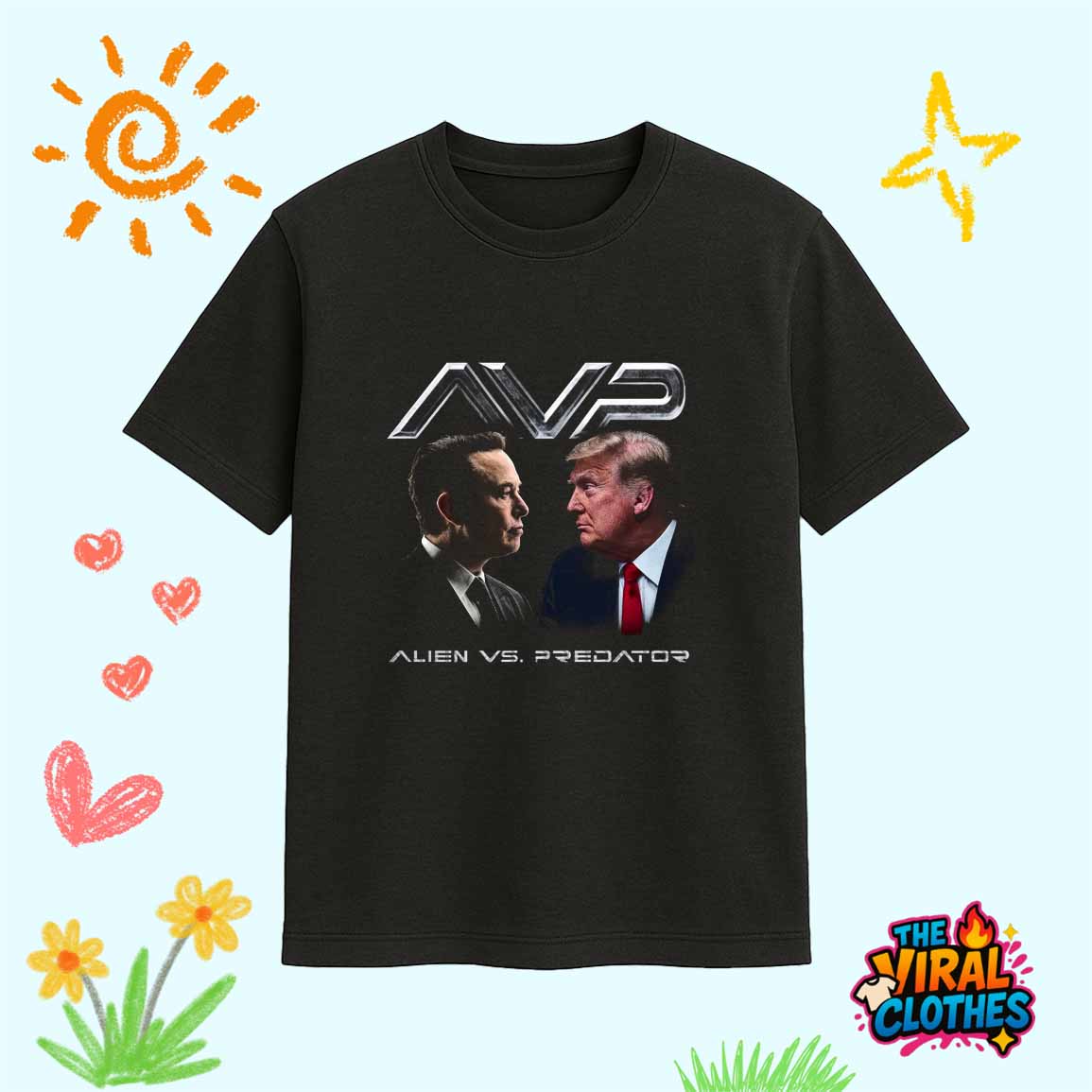Alien vs Predator Trump vs Elon Shirt Alien vs Predator Trump vs Elon Shirt