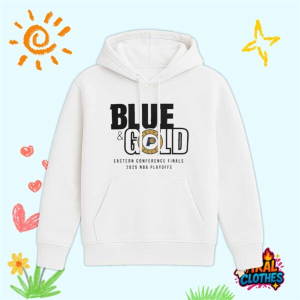 Indiana Pacers Blue And Gold 2025 Eastern Conference Finals Shirt