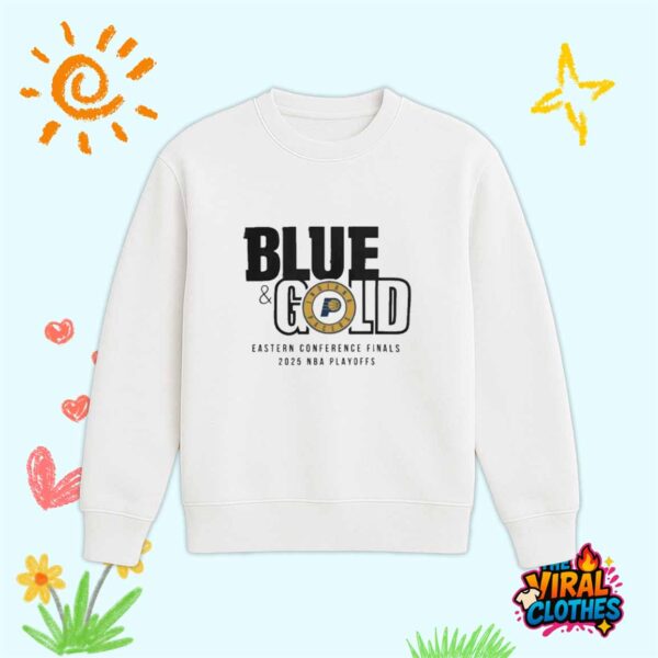 Indiana Pacers Blue And Gold 2025 Eastern Conference Finals Shirt