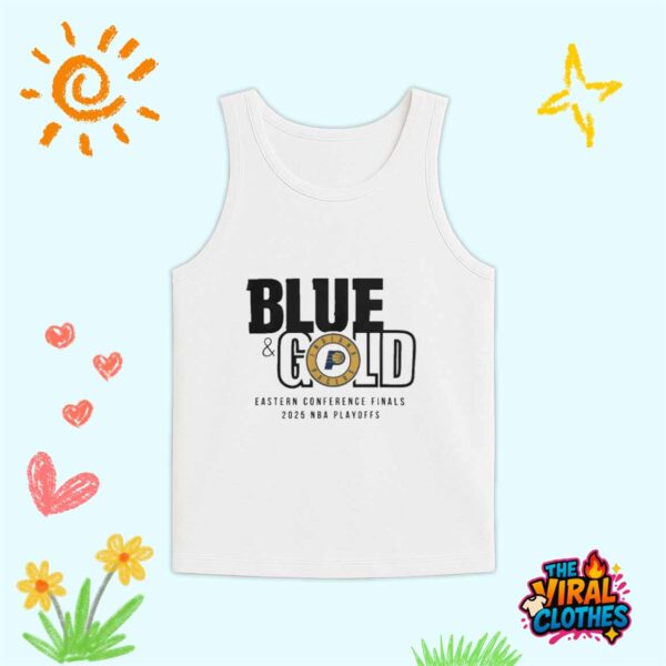 Indiana Pacers Blue And Gold 2025 Eastern Conference Finals Shirt