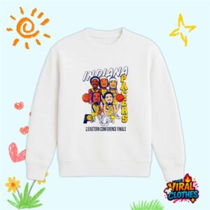 Indiana Pacers Cartoon Starting Five 2025 Eastern Conference Finals Shirt