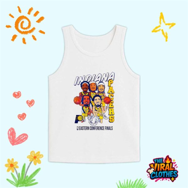 Indiana Pacers Cartoon Starting Five 2025 Eastern Conference Finals Shirt